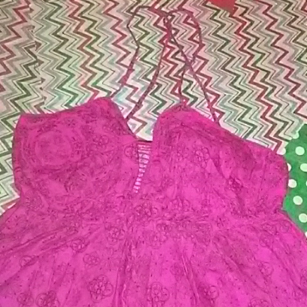L.E.I pink  tank top summer Dress - Picture 3 of 8
